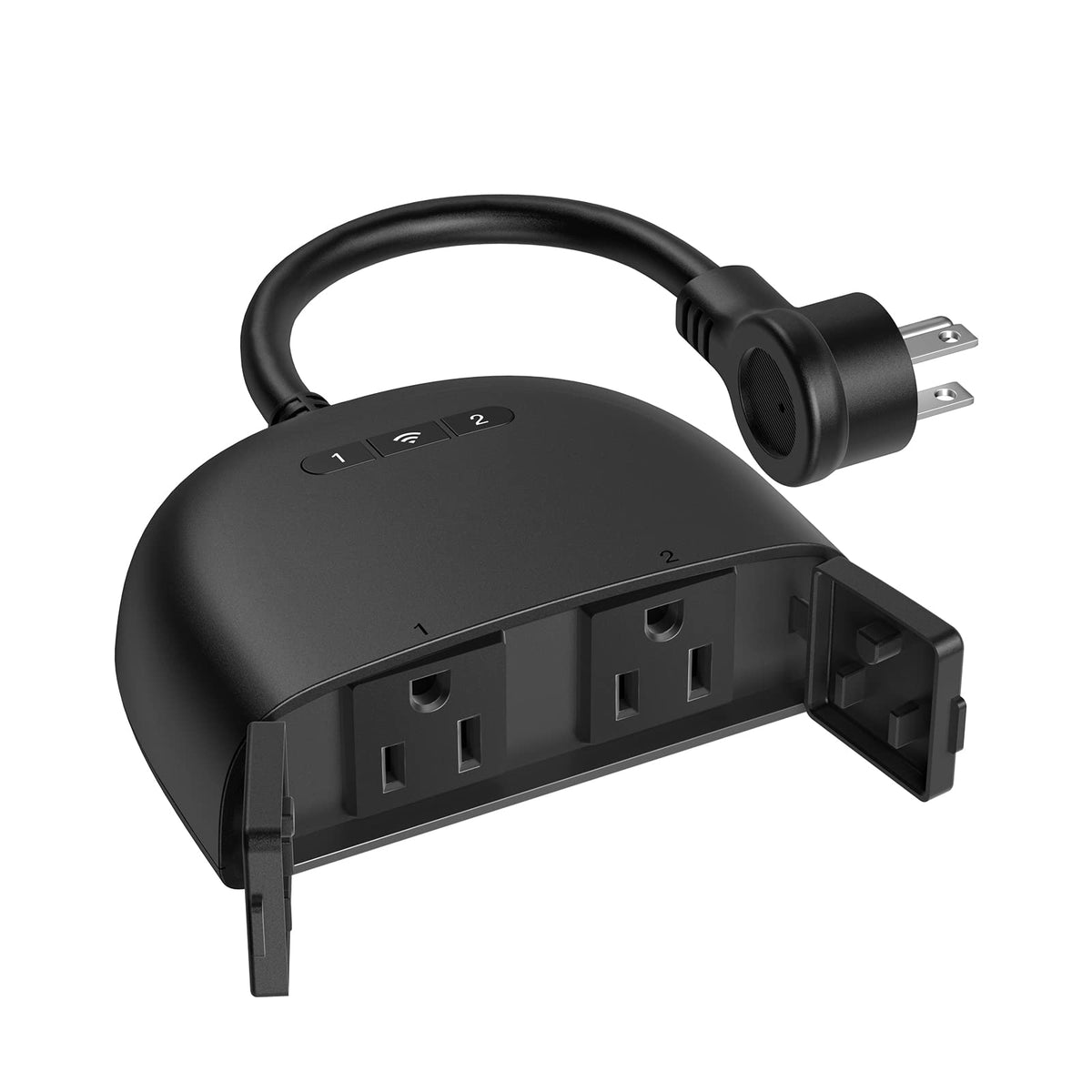 Kasa TP-Link, Kasa Smart Home, 2-Outlet Smart Outdoor Plug, Black