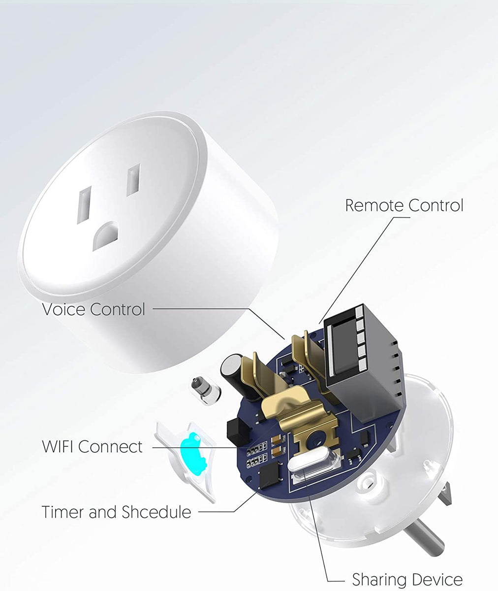 RYRA Smart Plug,10A Mini WiFi Outlet,APP Remote Control,Timer