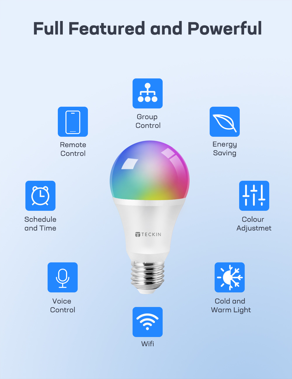 WHOLESALE Teckin SB50 7.5W 800LM Smart Alexa Light Bulb