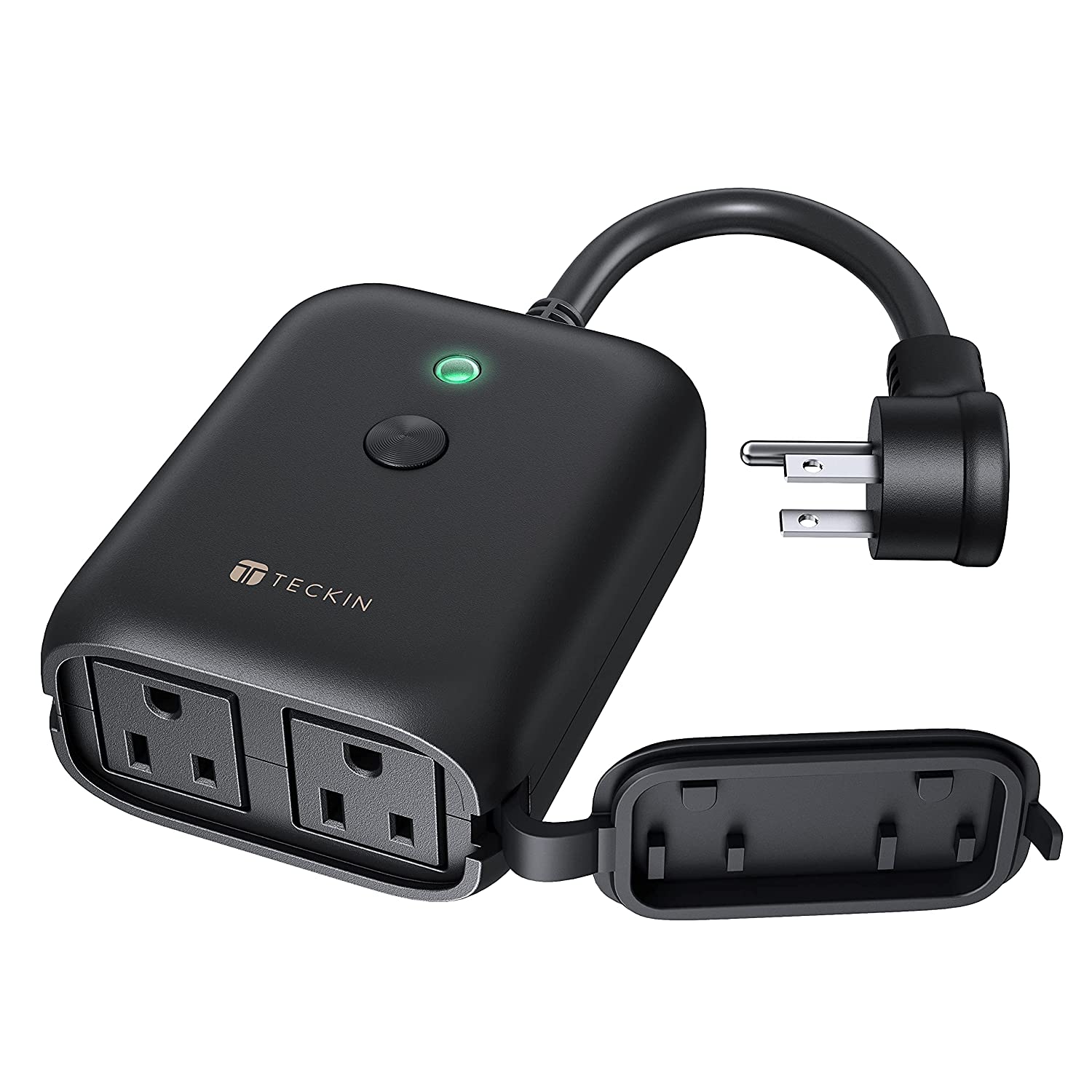 Outdoor Dimmer Plug with Sockets Teckin,Outdoor Smart Plug Works