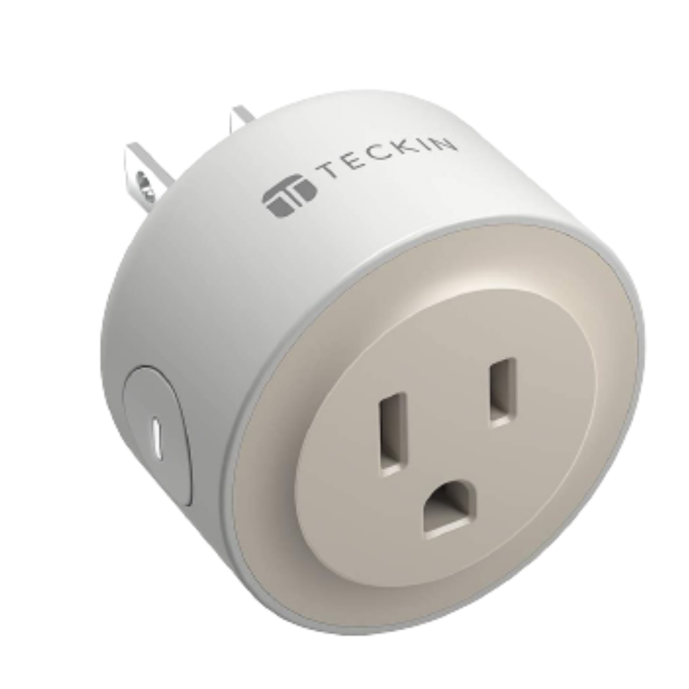 Teckin Mini WiFi Outlet with Timer Function, No Hub Required, Remote Control &Voice Control, White,FCC ETL Certified